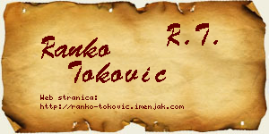 Ranko Toković vizit kartica